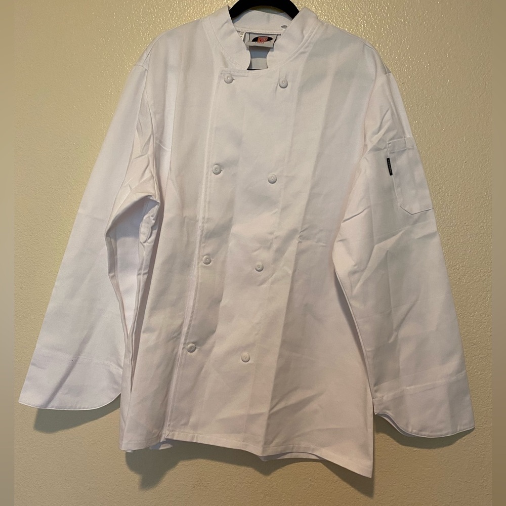 New Chef White Double-Breasted Chef Jacket Size L
